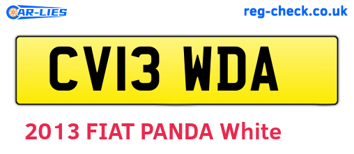 CV13WDA are the vehicle registration plates.