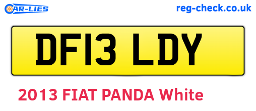 DF13LDY are the vehicle registration plates.