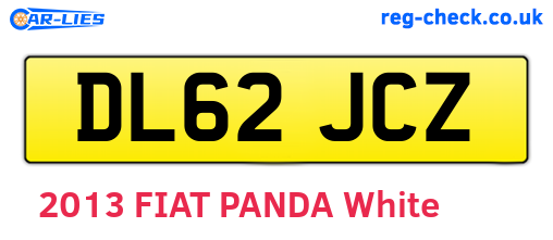 DL62JCZ are the vehicle registration plates.