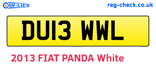 DU13WWL are the vehicle registration plates.