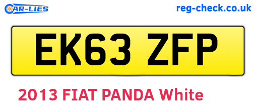 EK63ZFP are the vehicle registration plates.