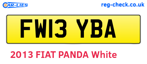 FW13YBA are the vehicle registration plates.