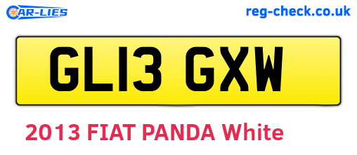 GL13GXW are the vehicle registration plates.
