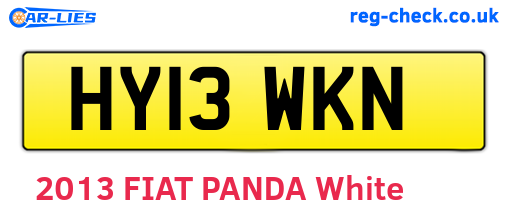 HY13WKN are the vehicle registration plates.