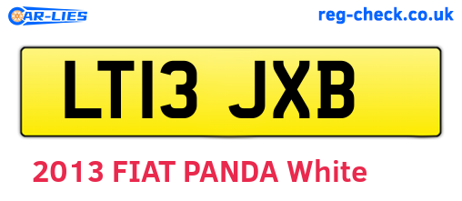 LT13JXB are the vehicle registration plates.