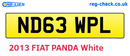 ND63WPL are the vehicle registration plates.