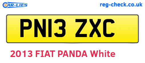 PN13ZXC are the vehicle registration plates.