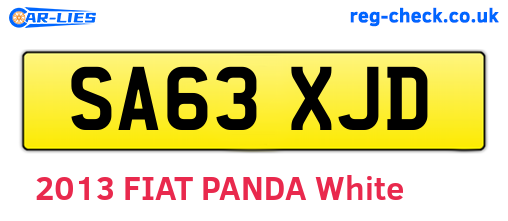 SA63XJD are the vehicle registration plates.