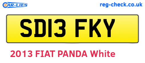 SD13FKY are the vehicle registration plates.