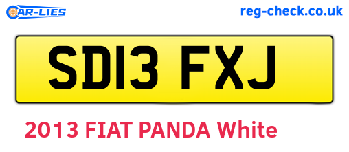 SD13FXJ are the vehicle registration plates.