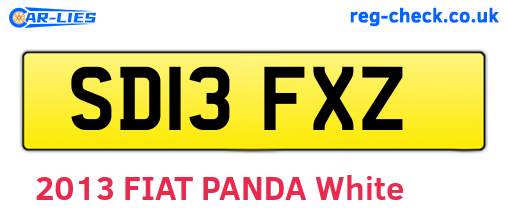 SD13FXZ are the vehicle registration plates.
