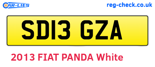 SD13GZA are the vehicle registration plates.