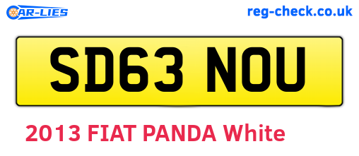 SD63NOU are the vehicle registration plates.