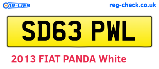 SD63PWL are the vehicle registration plates.