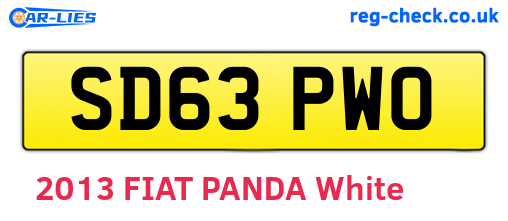 SD63PWO are the vehicle registration plates.