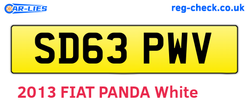 SD63PWV are the vehicle registration plates.