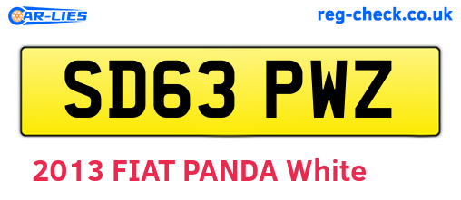 SD63PWZ are the vehicle registration plates.