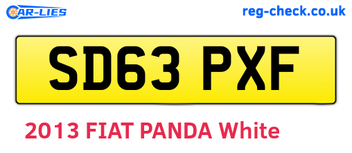 SD63PXF are the vehicle registration plates.