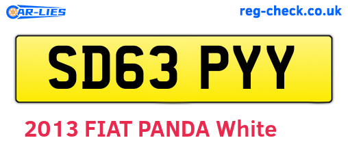 SD63PYY are the vehicle registration plates.