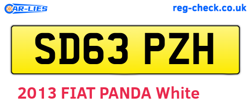 SD63PZH are the vehicle registration plates.