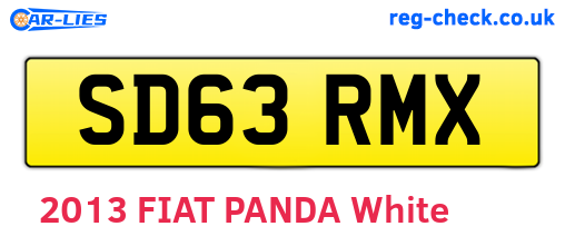 SD63RMX are the vehicle registration plates.