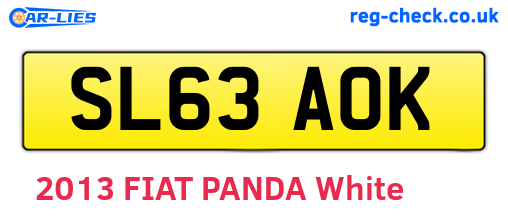 SL63AOK are the vehicle registration plates.