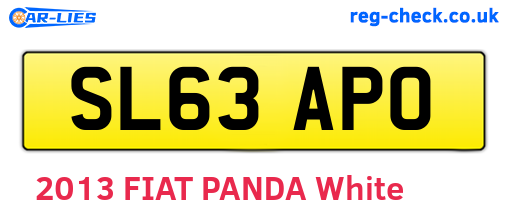 SL63APO are the vehicle registration plates.