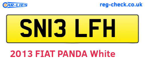 SN13LFH are the vehicle registration plates.