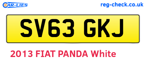SV63GKJ are the vehicle registration plates.