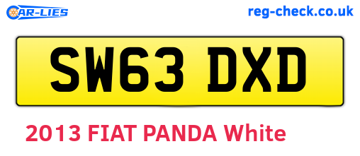 SW63DXD are the vehicle registration plates.