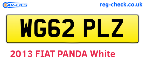 WG62PLZ are the vehicle registration plates.