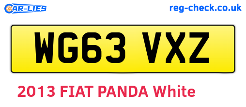 WG63VXZ are the vehicle registration plates.