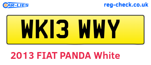 WK13WWY are the vehicle registration plates.