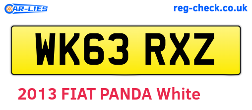 WK63RXZ are the vehicle registration plates.