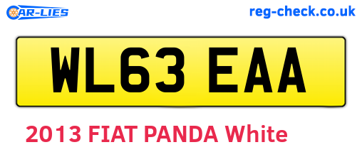 WL63EAA are the vehicle registration plates.