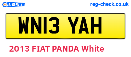 WN13YAH are the vehicle registration plates.