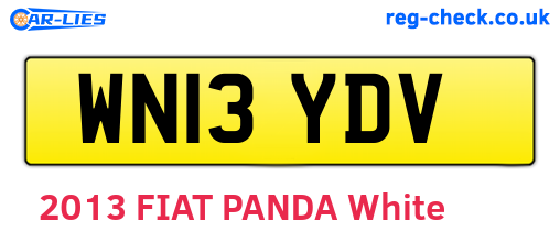 WN13YDV are the vehicle registration plates.