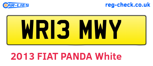 WR13MWY are the vehicle registration plates.