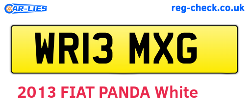WR13MXG are the vehicle registration plates.