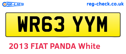 WR63YYM are the vehicle registration plates.