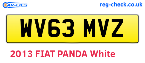 WV63MVZ are the vehicle registration plates.