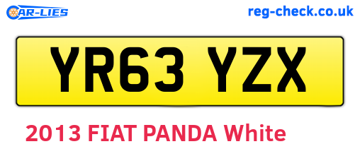 YR63YZX are the vehicle registration plates.
