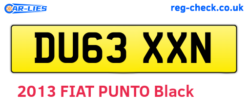 DU63XXN are the vehicle registration plates.