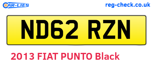 ND62RZN are the vehicle registration plates.
