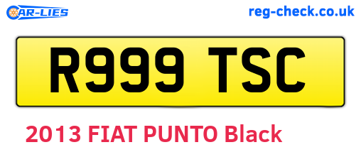 R999TSC are the vehicle registration plates.