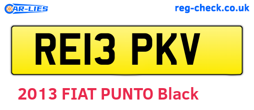 RE13PKV are the vehicle registration plates.