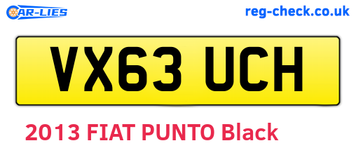 VX63UCH are the vehicle registration plates.