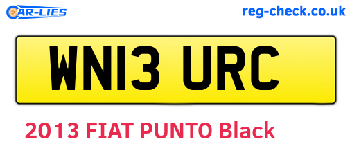 WN13URC are the vehicle registration plates.