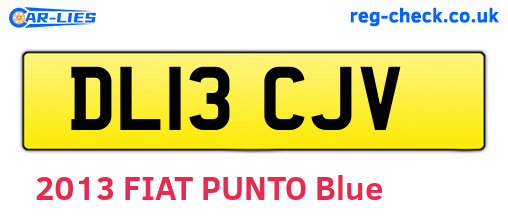 DL13CJV are the vehicle registration plates.