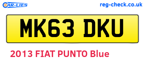 MK63DKU are the vehicle registration plates.